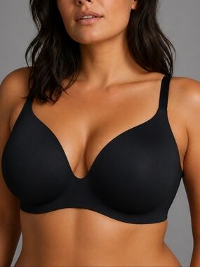 NWT Knix WingWoman Black Seamless T-Shirt Bra 8+ / 38G Full Coverage Wireless